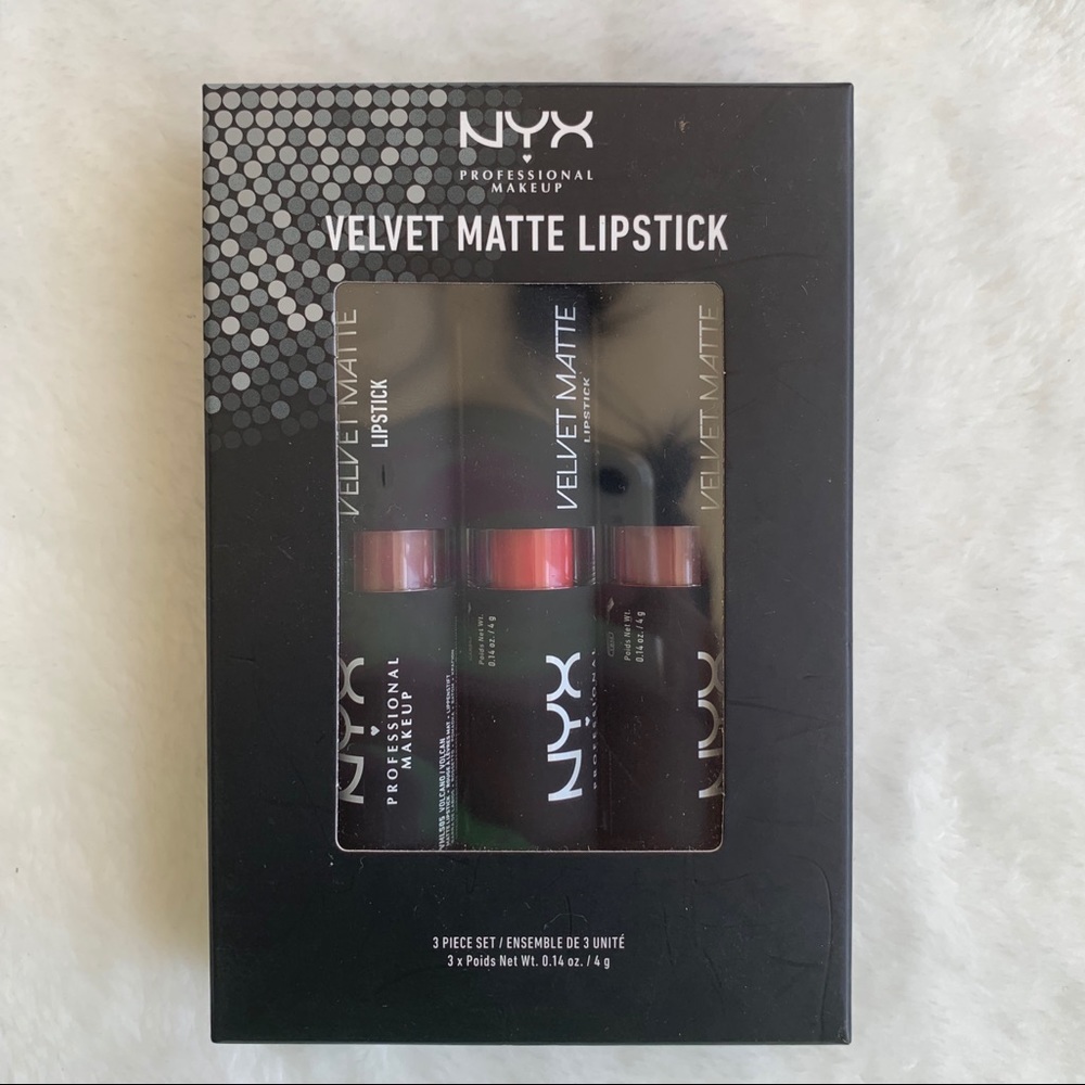 🆕 SET OF 3  red nyx velvet matte lipstick